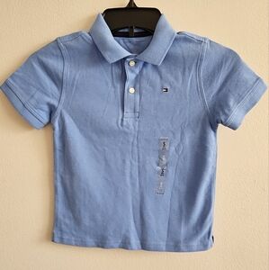 Tommy Hilfiger Kids Light Blue Polo Shirt Size S (6-7) 100 % Cotton